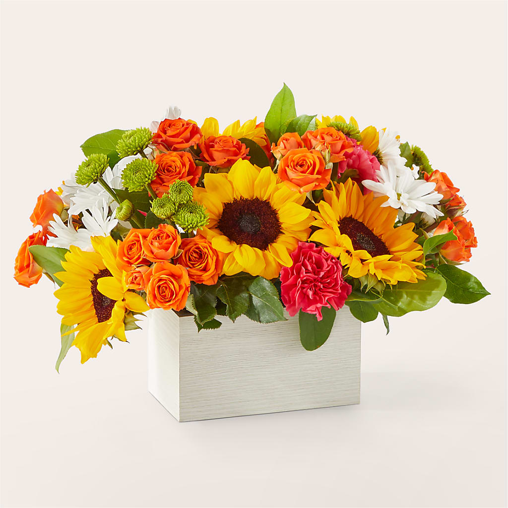 Sun-drenched Blooms Box Bouquet – Heaven Sent Florist, El Paso TX