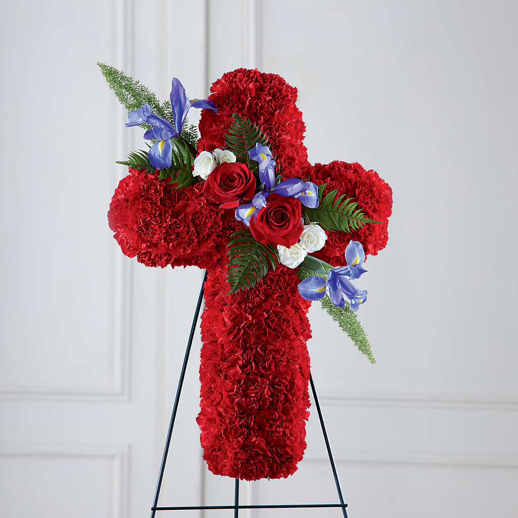 Faithful Hero Floral Cross – Heaven Sent Florist, El Paso TX