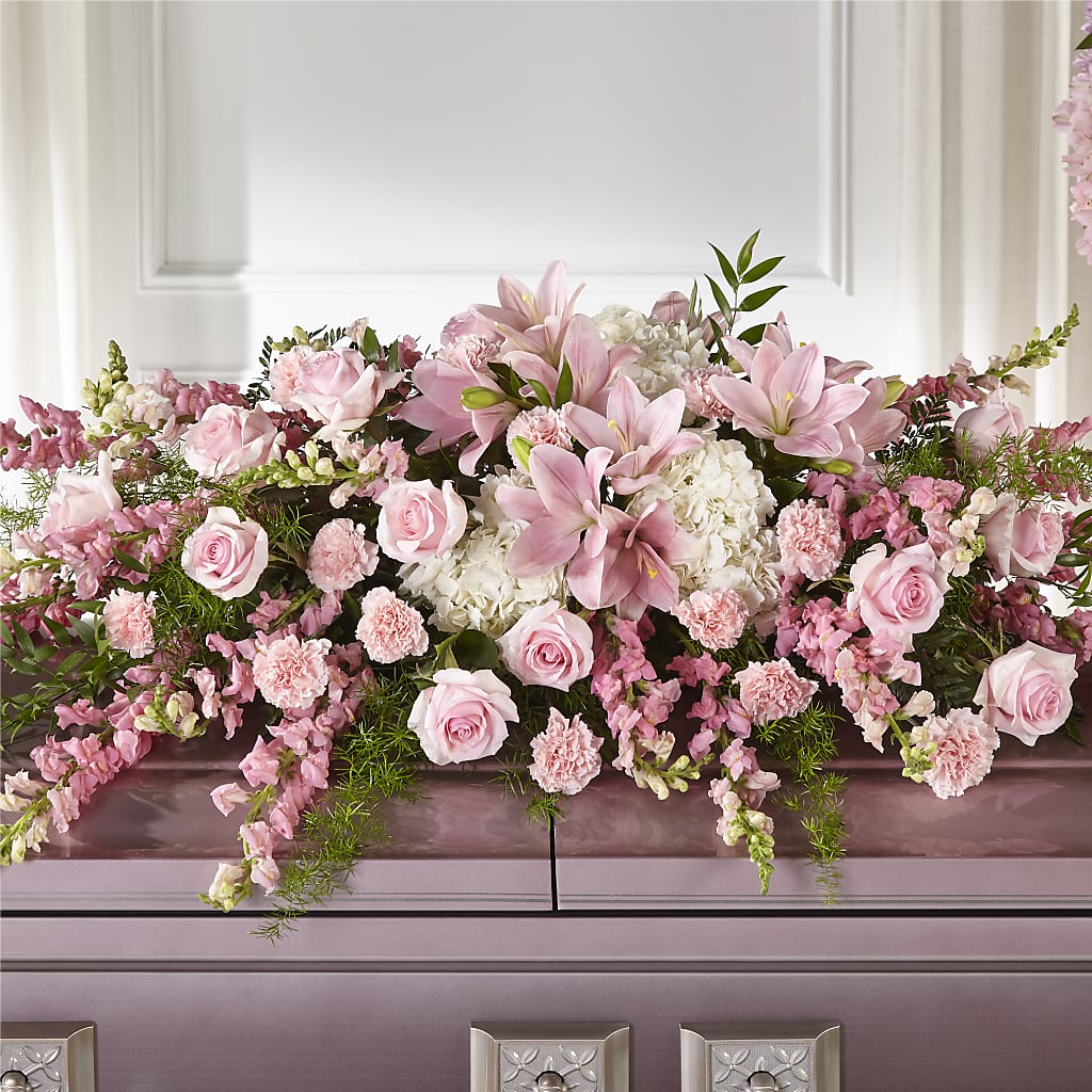 Life & Remembrance Casket Spray – Heaven Sent Florist, El Paso TX