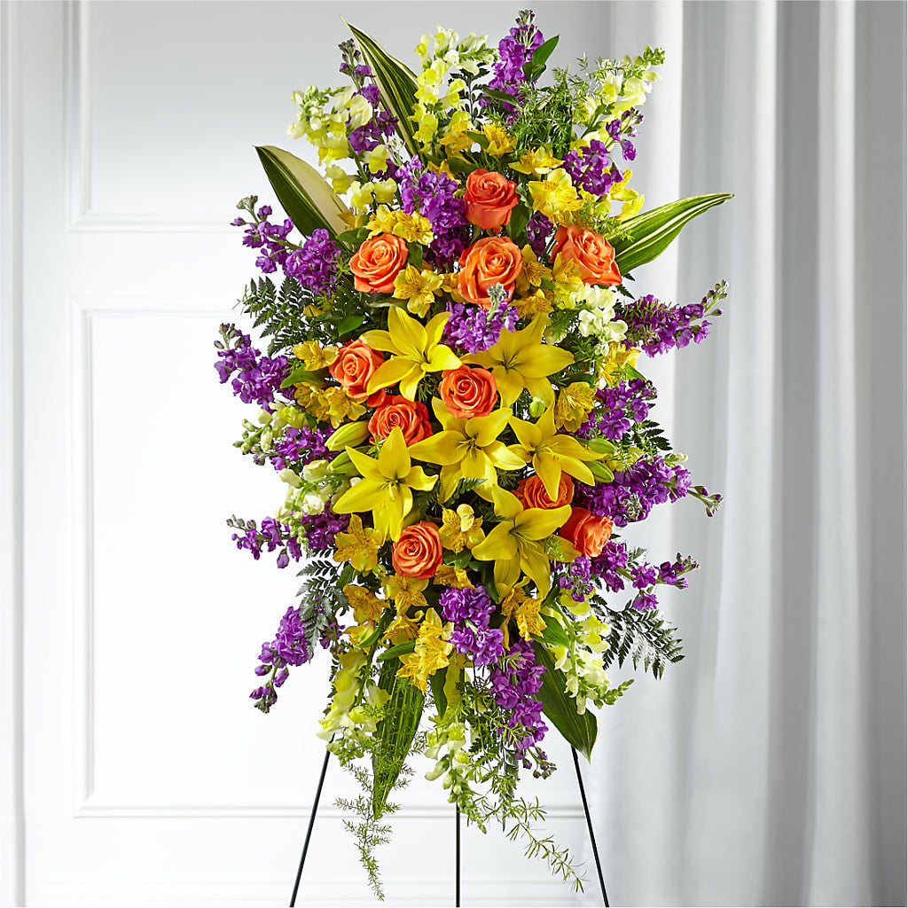 Thoughtful Prayers Standing Spray – Heaven Sent Florist, El Paso TX
