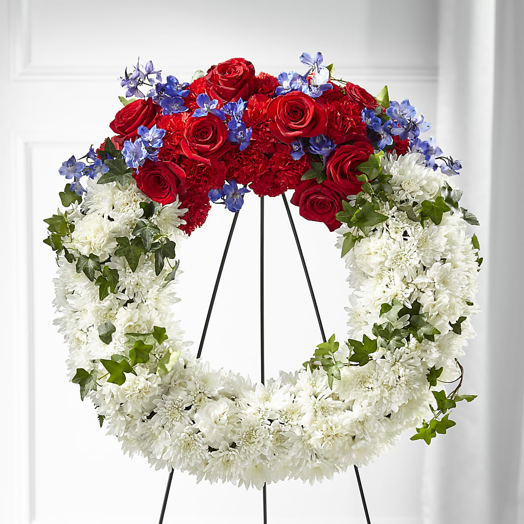 Patriotic Passion Wreath – Heaven Sent Florist, El Paso TX