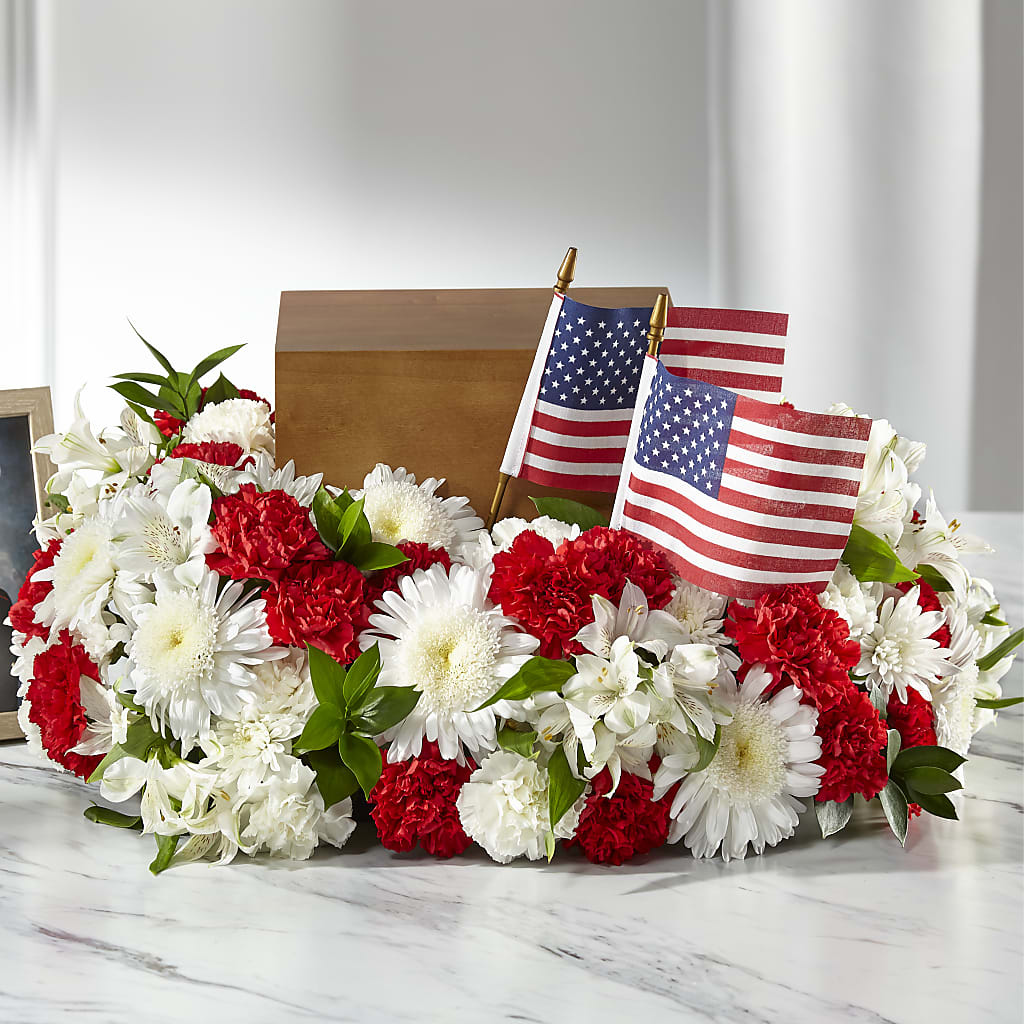 Spirit of Patriotism Cremation Adornment – Heaven Sent Florist, El Paso TX