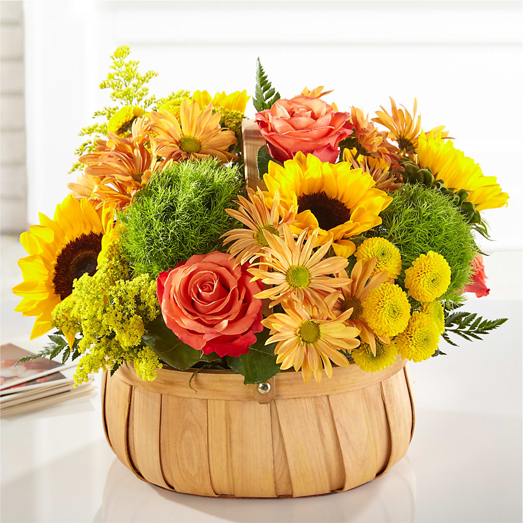 Harvest Sunflower Basket – Heaven Sent Florist, El Paso TX