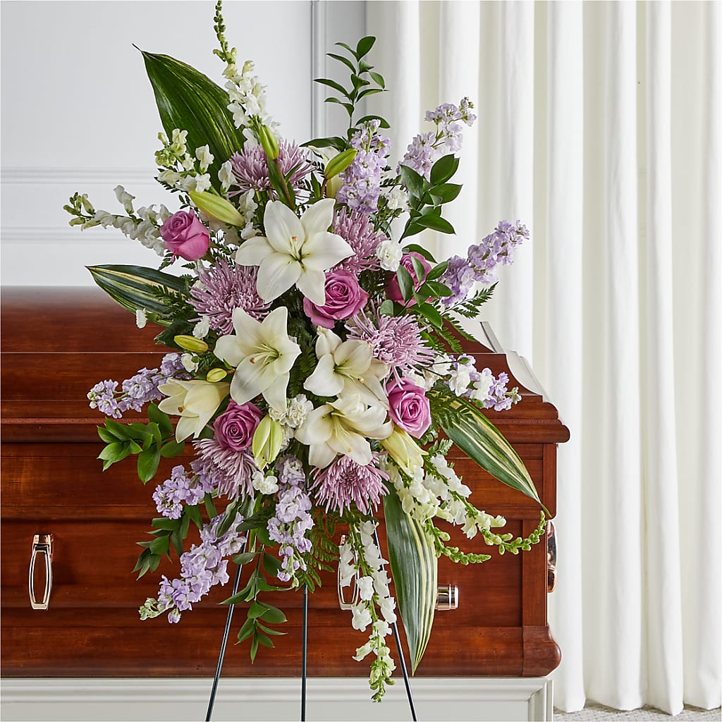 Grateful Hearts Standing Spray – Heaven Sent Florist, El Paso TX