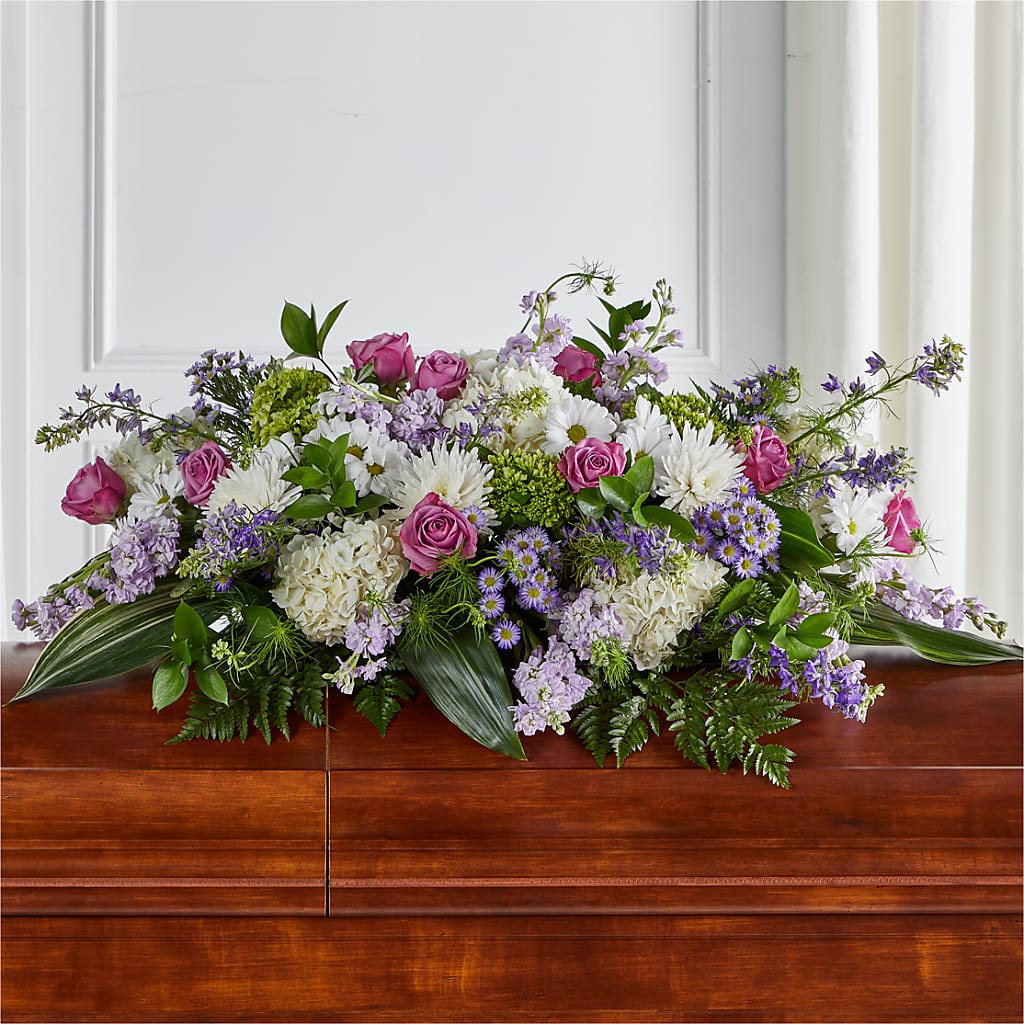 Meadows of Serenity Casket Spray – Heaven Sent Florist, El Paso TX