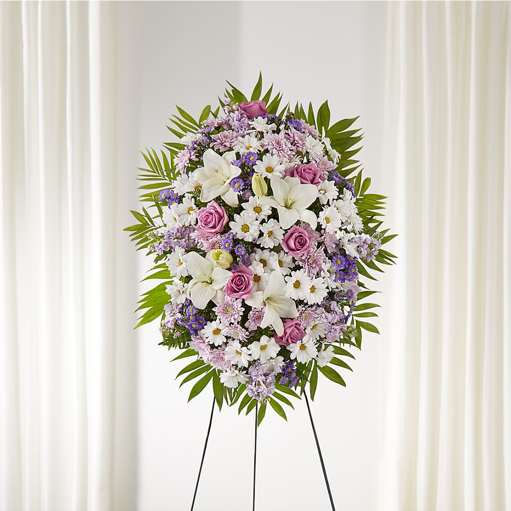 Surrounded by Love Standing Spray – Heaven Sent Florist, El Paso TX