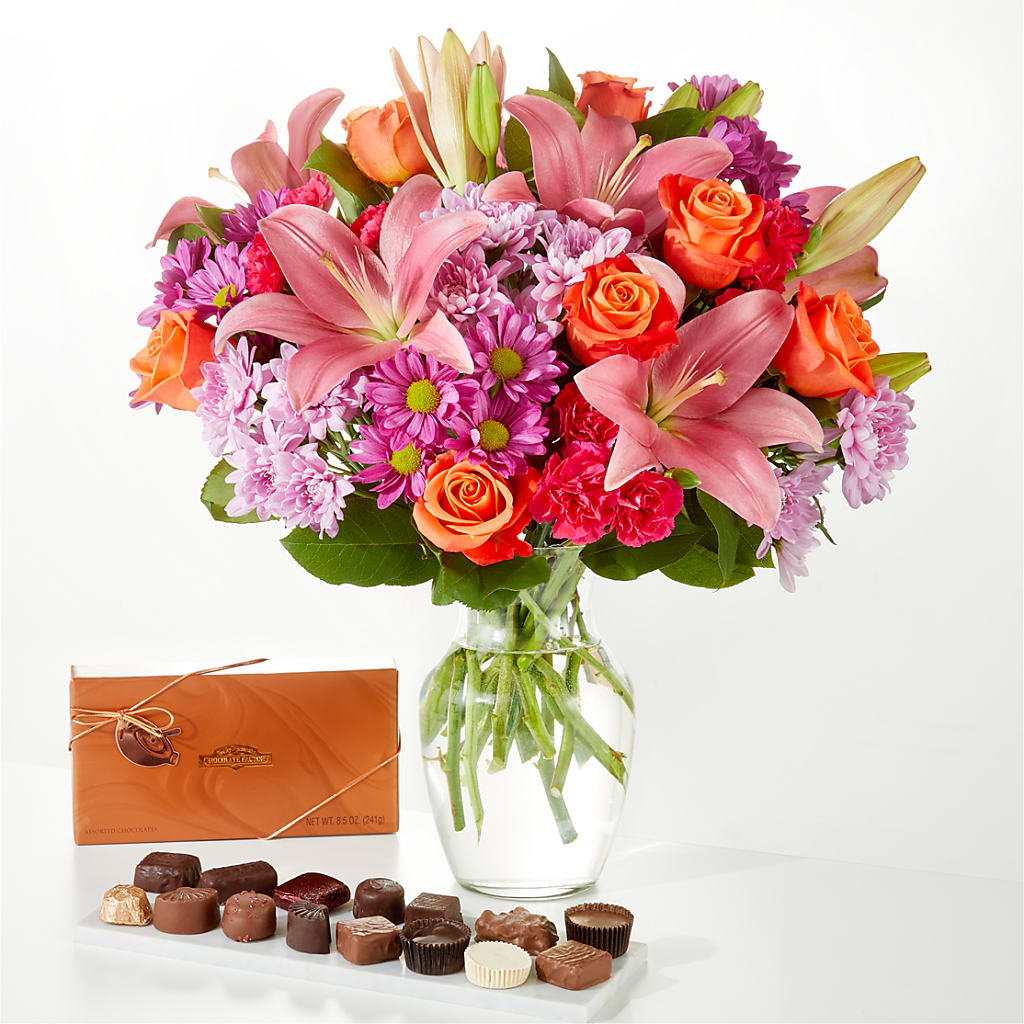 One and Only Bouquet and Chocolate Bundle – Heaven Sent Florist, El Paso TX