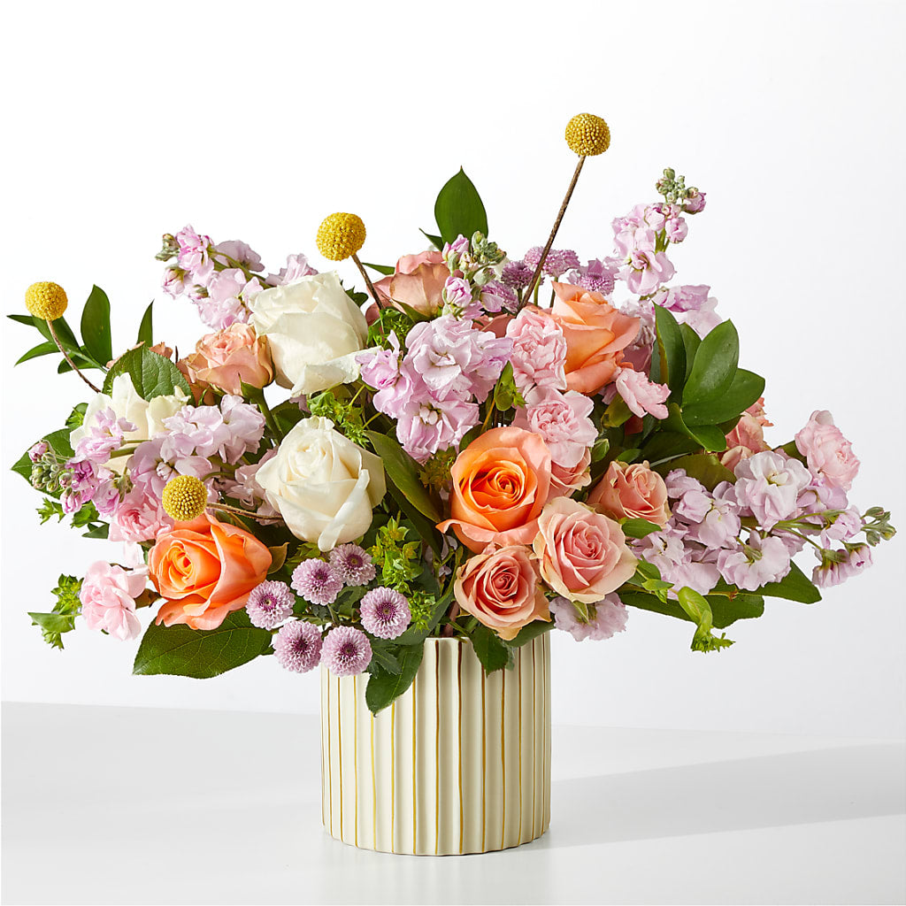 French Market Bouquet with Ivory Vase – Heaven Sent Florist, El Paso TX