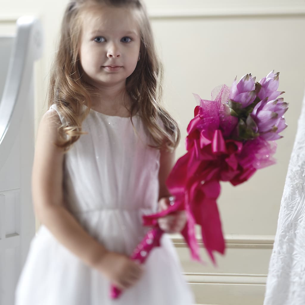 Sparkle Pink Flower Girl Bouquet – Heaven Sent Florist, El Paso TX