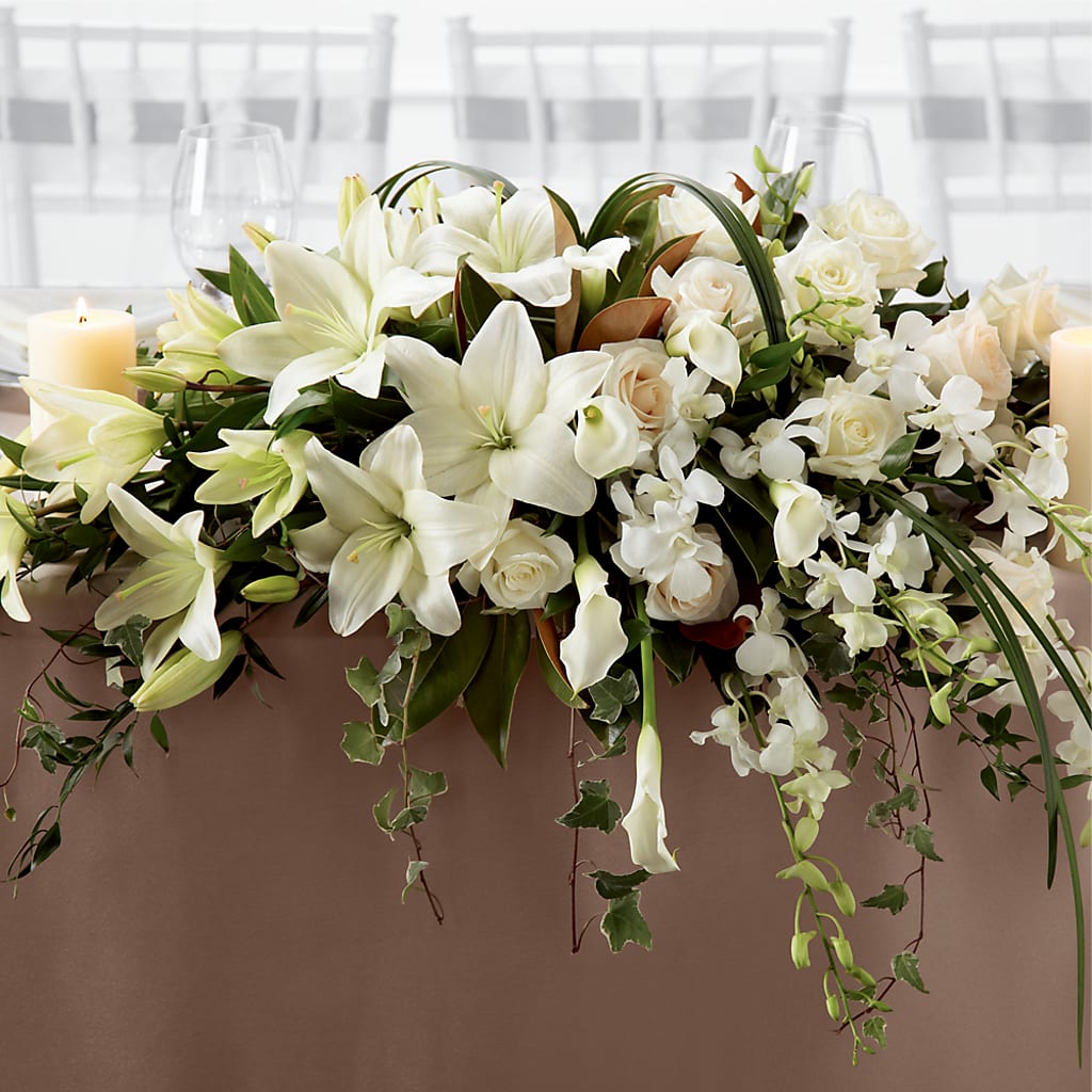 White Linen Arrangement – Heaven Sent Florist, El Paso TX