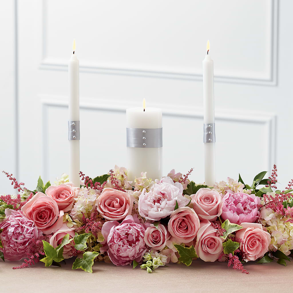 Worldwide Romance Unity Candle Arrangement – Heaven Sent Florist, El Paso TX