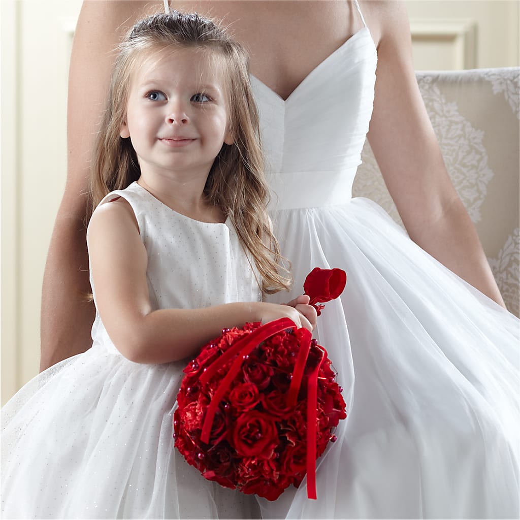 Pure at Heart Flower Girl Arrangement – Heaven Sent Florist, El Paso TX
