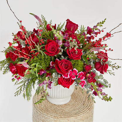 Big Red Bow Bouquet –  Heaven Sent Florist, El Paso TX