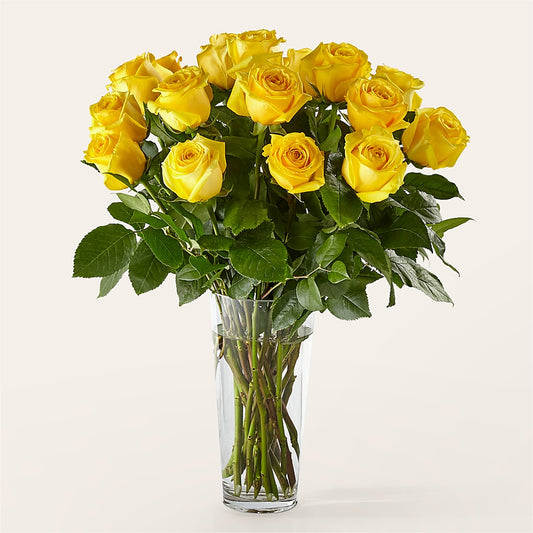Long Stem Yellow Rose Bouquet –  Heaven Sent Florist, El Paso TX