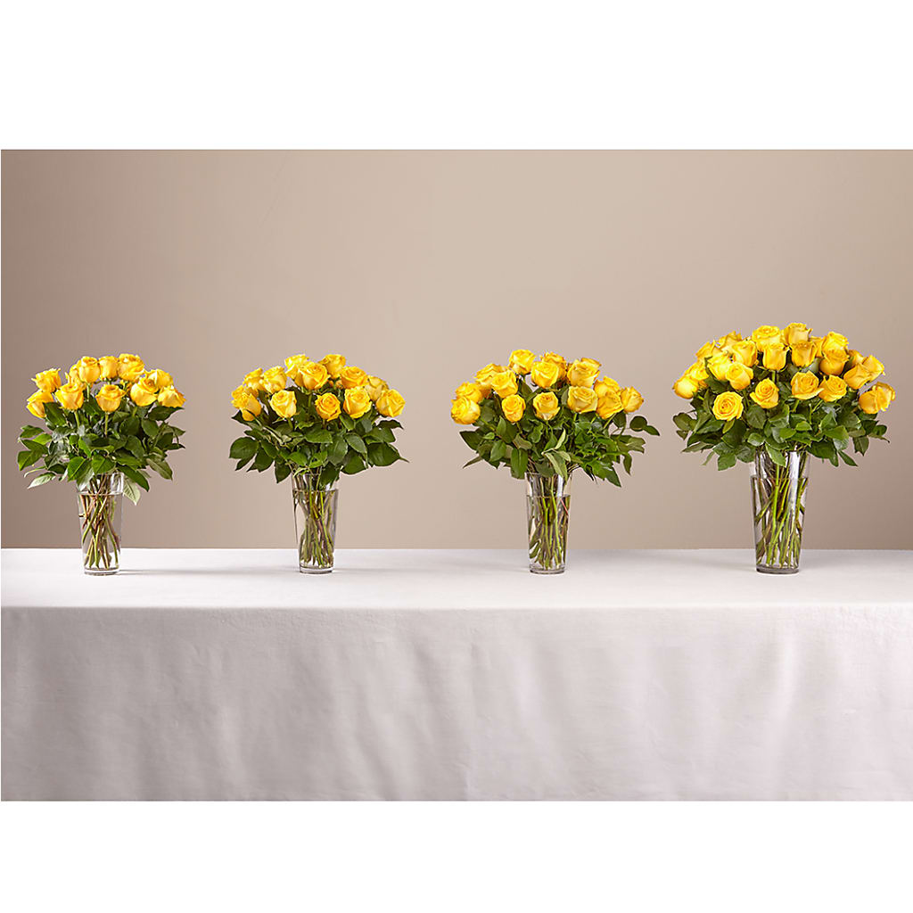 Long Stem Yellow Rose Bouquet –  Heaven Sent Florist, El Paso TX