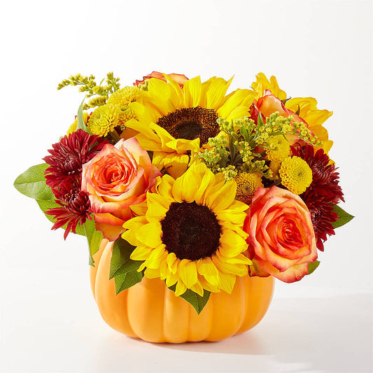 Golden Gourd Pumpkin Bouquet –  Heaven Sent Florist, El Paso TX