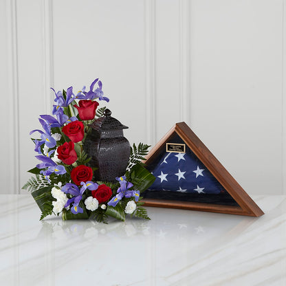 Patriotic Tribute Arrangement –  Heaven Sent Florist, El Paso TX