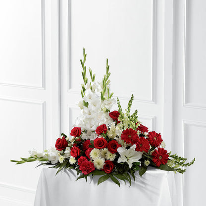 Crimson & White Arrangement –  Heaven Sent Florist, El Paso TX