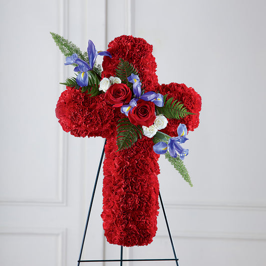 Faithful Hero Floral Cross –  Heaven Sent Florist, El Paso TX