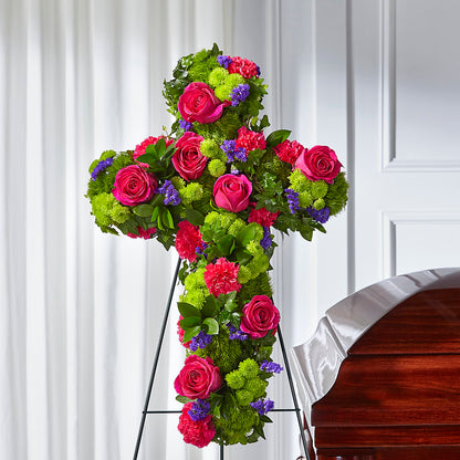 Tribute Rose Floral Cross –  Heaven Sent Florist, El Paso TX