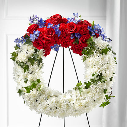 Patriotic Passion Wreath –  Heaven Sent Florist, El Paso TX