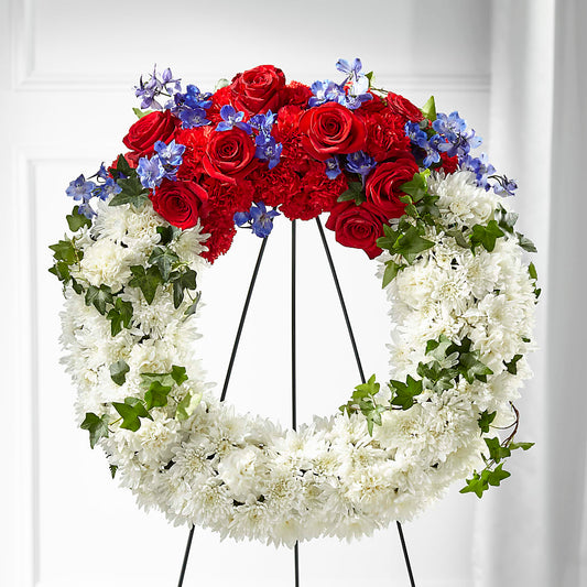 Patriotic Passion Wreath –  Heaven Sent Florist, El Paso TX