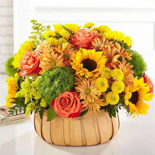 Harvest Sunflower Basket –  Heaven Sent Florist, El Paso TX