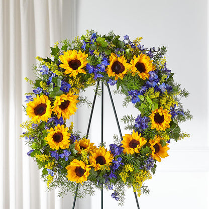 Bright Rays Wreath –  Heaven Sent Florist, El Paso TX
