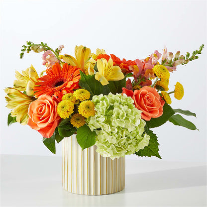 Autumn Sunshine Bouquet with Ivory Vase –  Heaven Sent Florist, El Paso TX