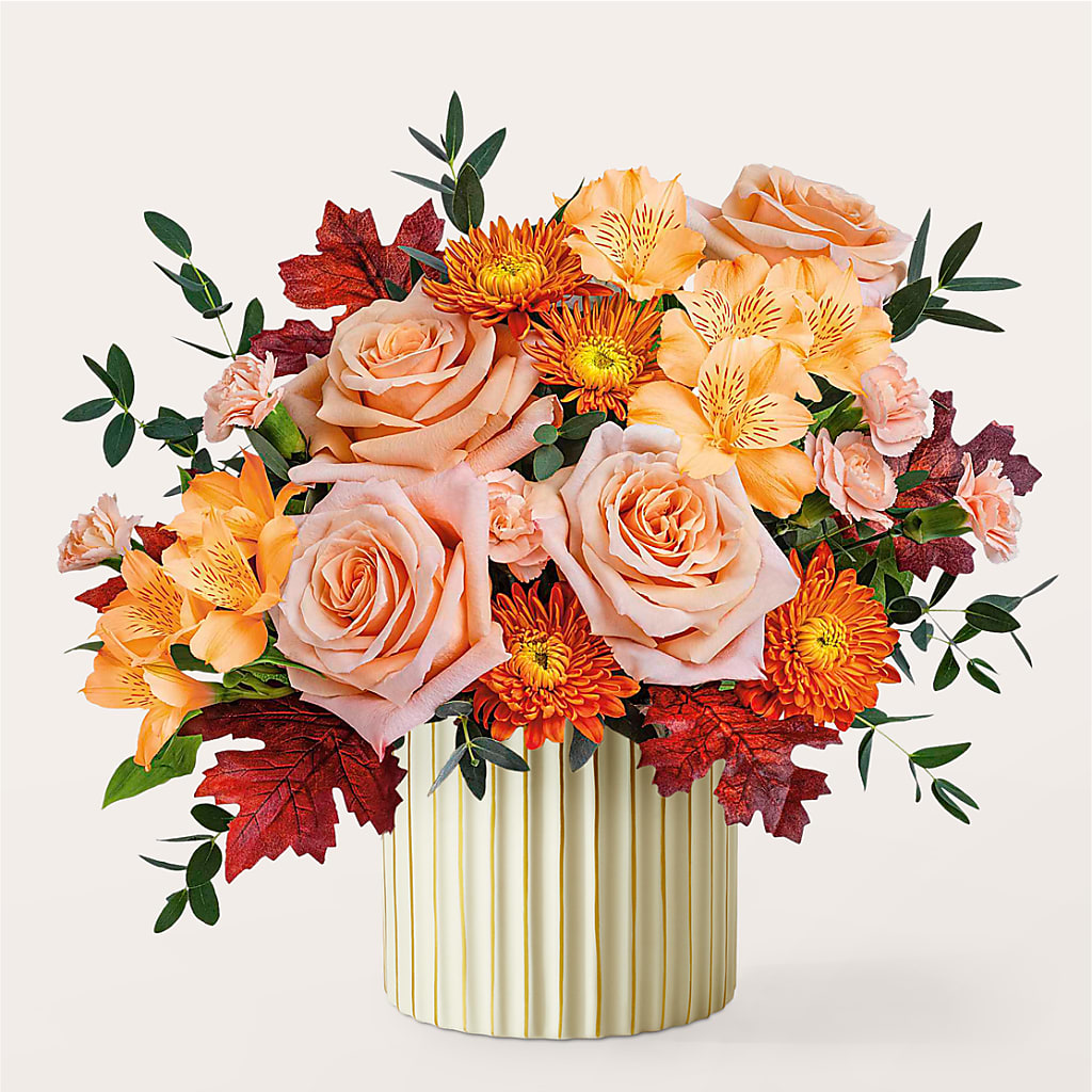 Spiced Latte Bouquet with Ivory Vase –  Heaven Sent Florist, El Paso TX
