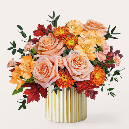 Spiced Latte Bouquet with Ivory Vase –  Heaven Sent Florist, El Paso TX