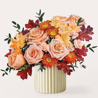 Spiced Latte Bouquet with Ivory Vase –  Heaven Sent Florist, El Paso TX