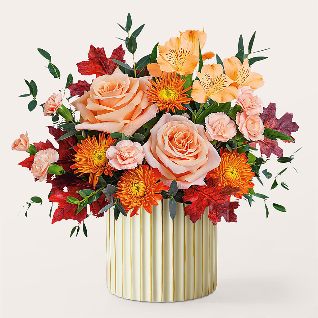 Spiced Latte Bouquet with Ivory Vase –  Heaven Sent Florist, El Paso TX
