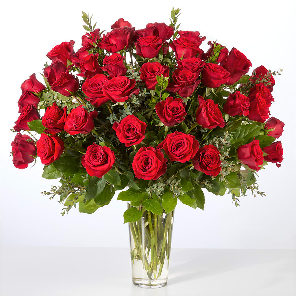 Forever Yours Fifty Stem Red Rose Bouquet –  Heaven Sent Florist, El Paso TX