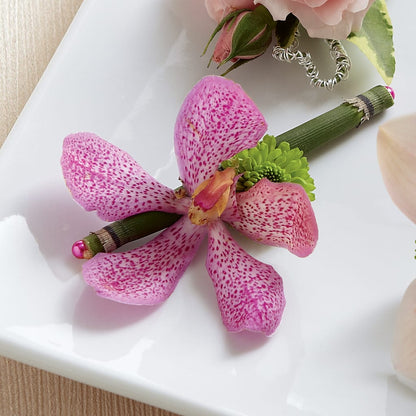 Pink Mokara Boutonniere –  Heaven Sent Florist, El Paso TX