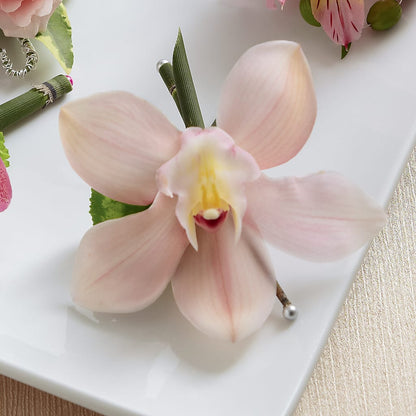 Pink Cymbidium Boutonniere –  Heaven Sent Florist, El Paso TX