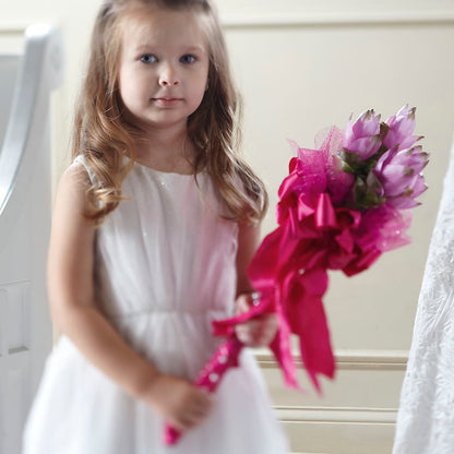 Sparkle Pink Flower Girl Bouquet –  Heaven Sent Florist, El Paso TX
